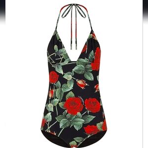 🆕️2025 SPRING ARRIVAL 🎉DOLCE & GABBANA Rose-Print one-piece Women's swimsuit